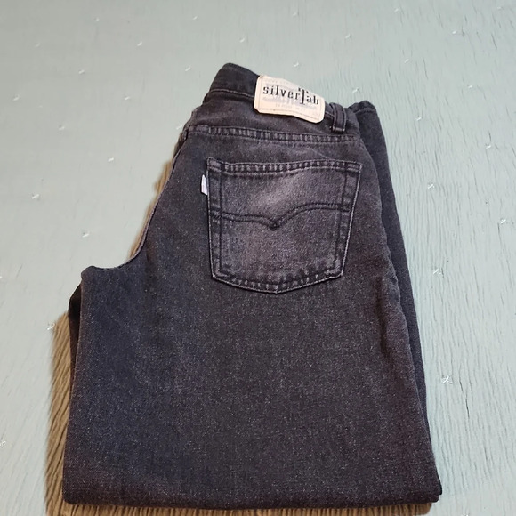 Levis Silvertab Stay Loose Straight Boys 14 Reg 27 x 29 Black Denim Jeans - Picture 4 of 11